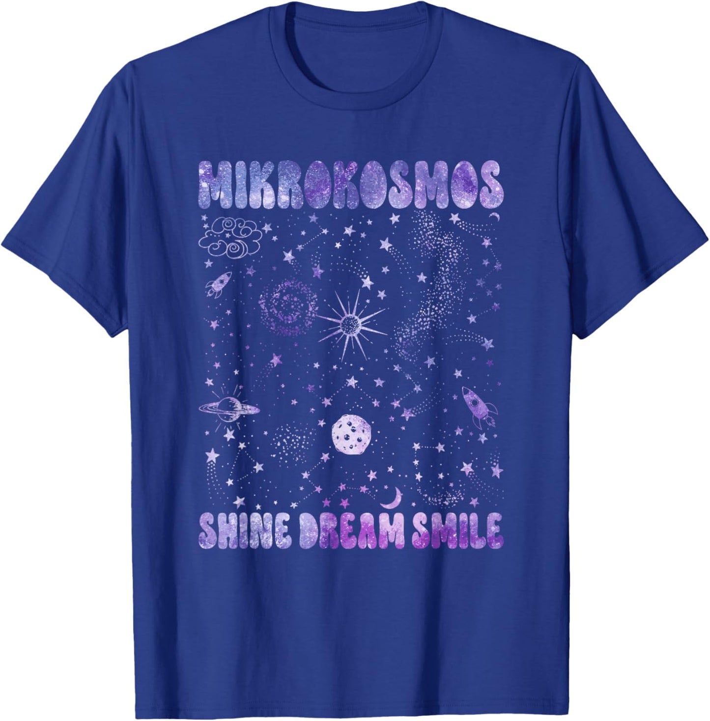 Mikrokosmos Shine Dream Smile Twinkling Starlight Astronaut T-Shirt - T-Shirt | Royal