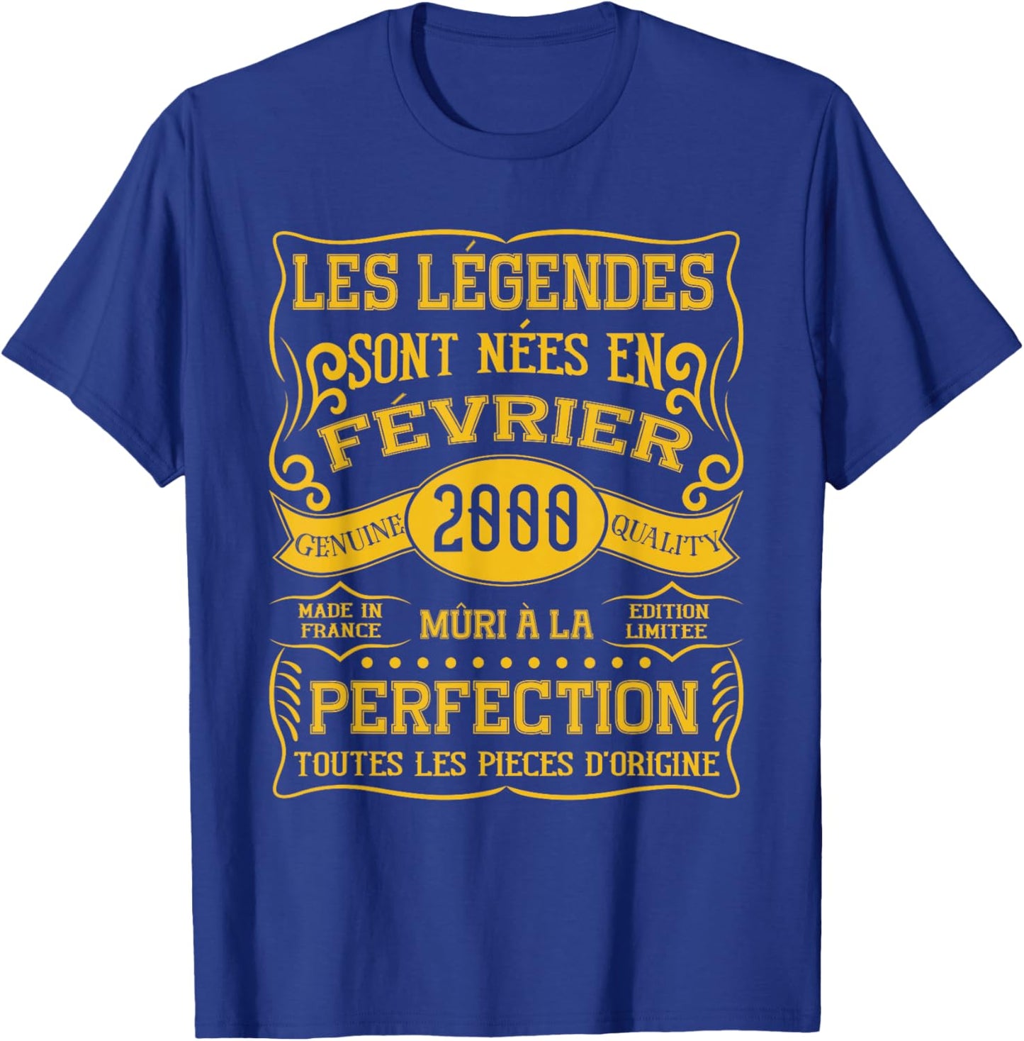 Les Légendes sont Neés en Février 2000 26e Anniversaire T-Shirt - T-Shirt | Royal