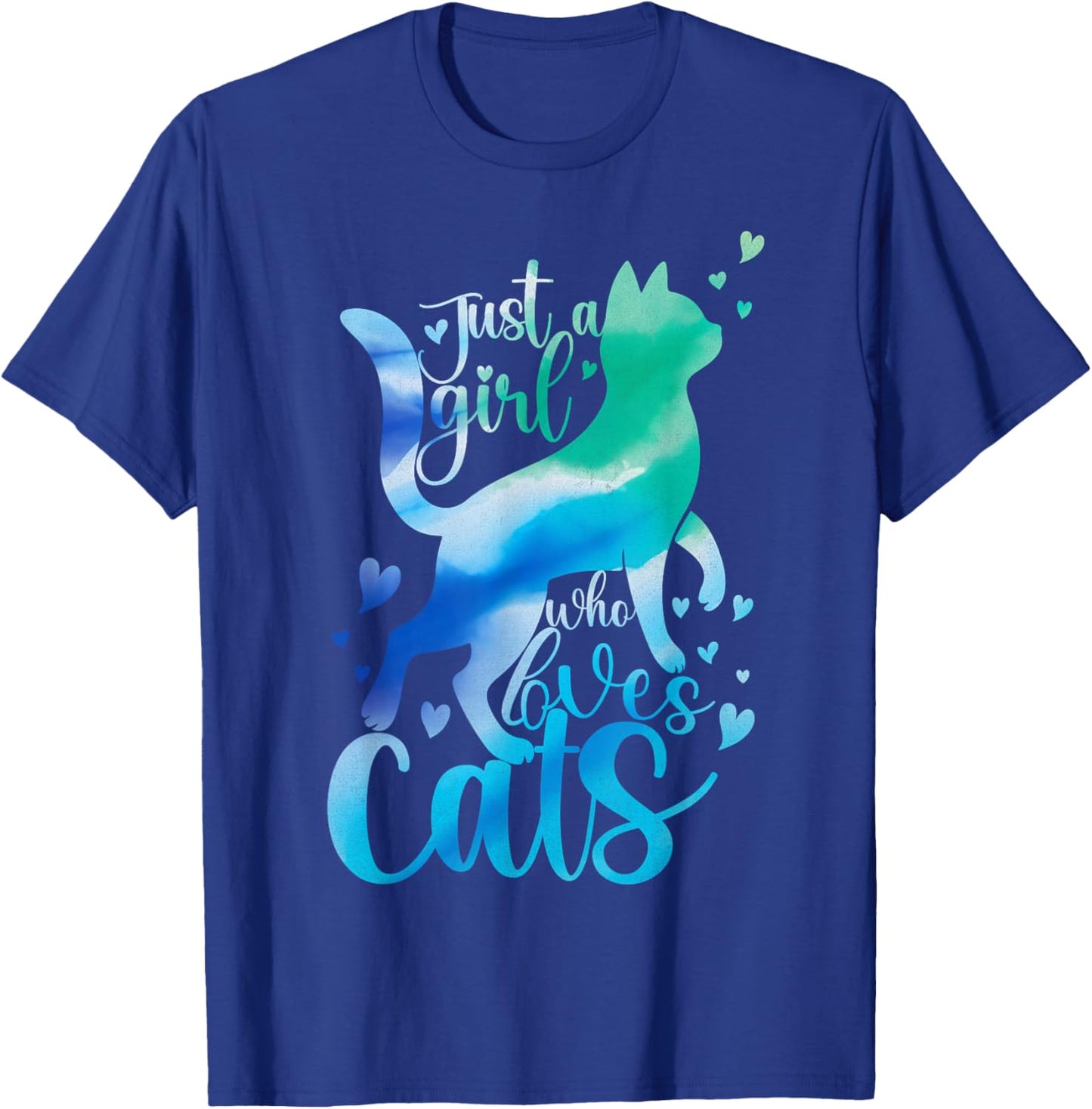 Cute Kitty Cat Shirt Cat Lover Just A Girl Who Loves Cats T-Shirt - T-Shirt | Royal