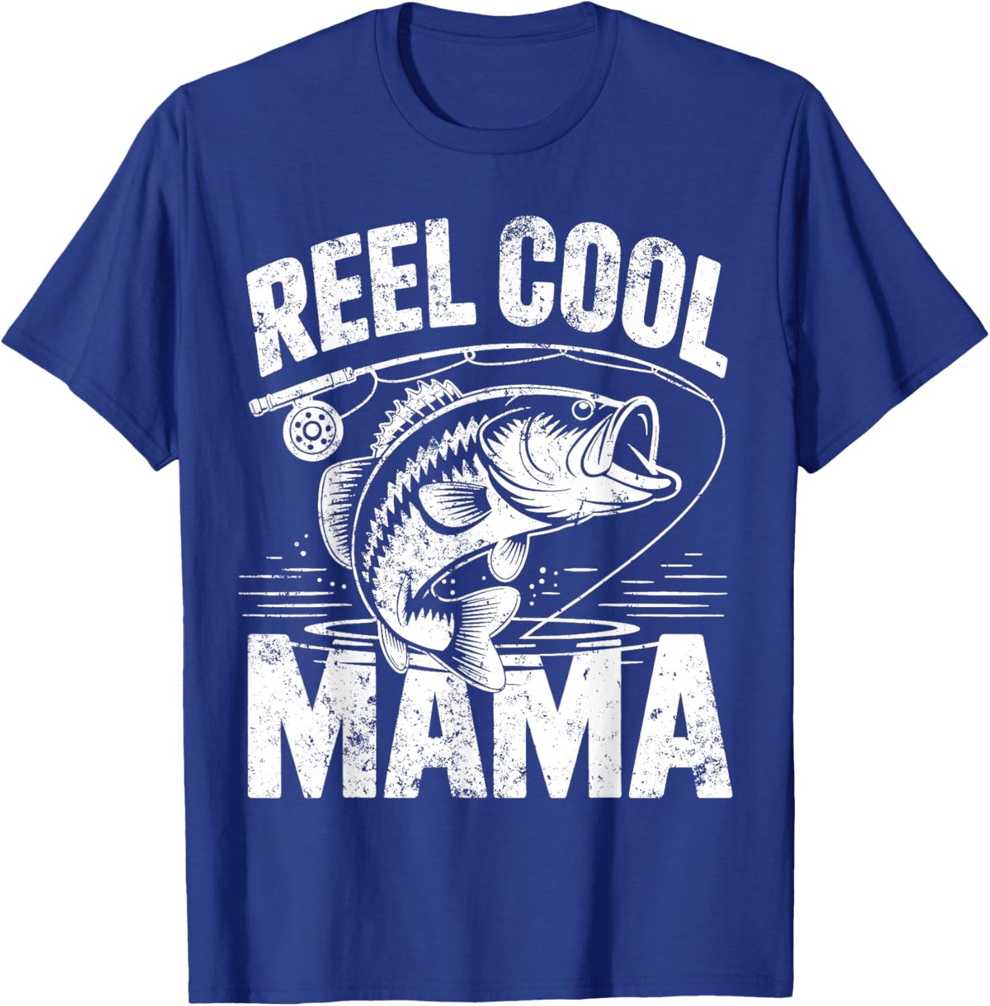 Reel Cool Mama Fishing Mom Gifts Mother's Day Fisherman Fish T-Shirt - T-Shirt | Royal