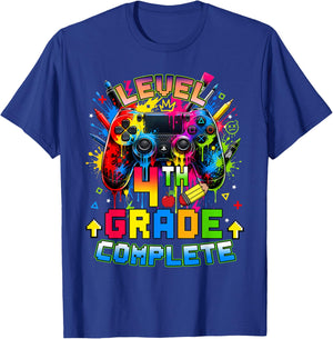 Level 4th Grade Complete Graduation Last Day of School Boys T-Shirt - T-Shirt | Royal