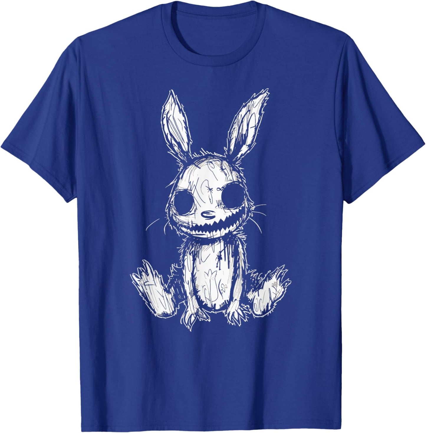 Evil Creepy Bunny Rabbit Alt Goth Grunge Horror Aesthetic T-Shirt - T-Shirt | Royal