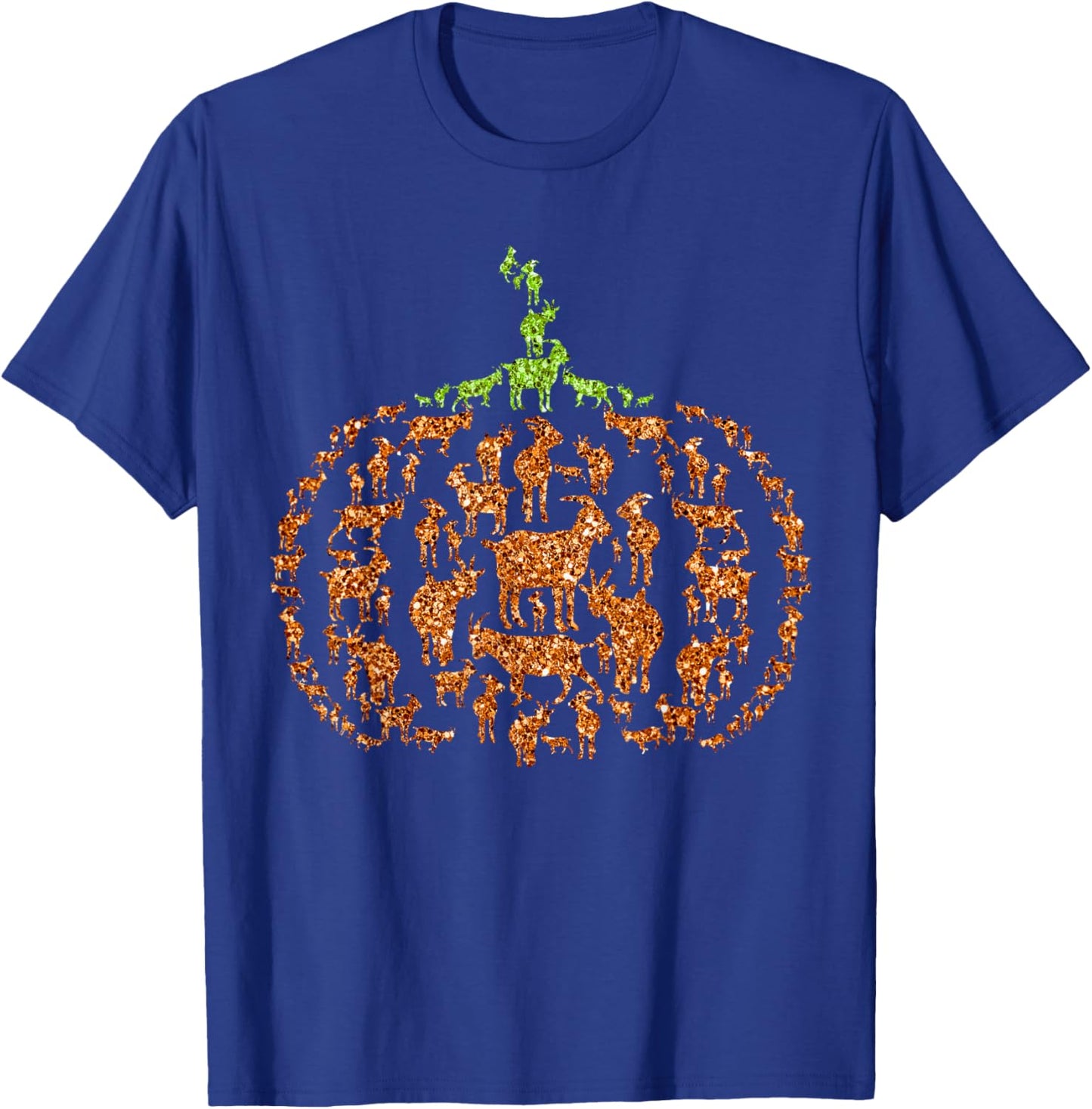Group Goats Pumpkin Cute Shape Halloween Thanksgiving T-Shirt - T-Shirt | Royal