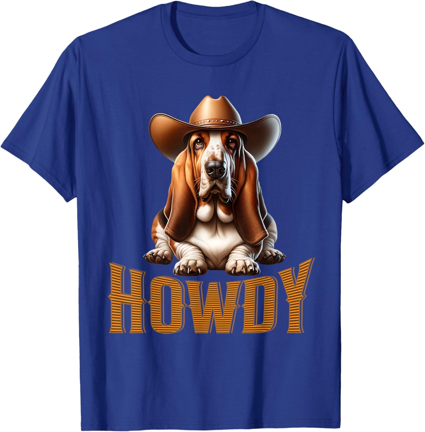 Basset Hound Dog Lover Cowboy Cowgirl Howdy Dog Lover T-Shirt - T-Shirt | Royal