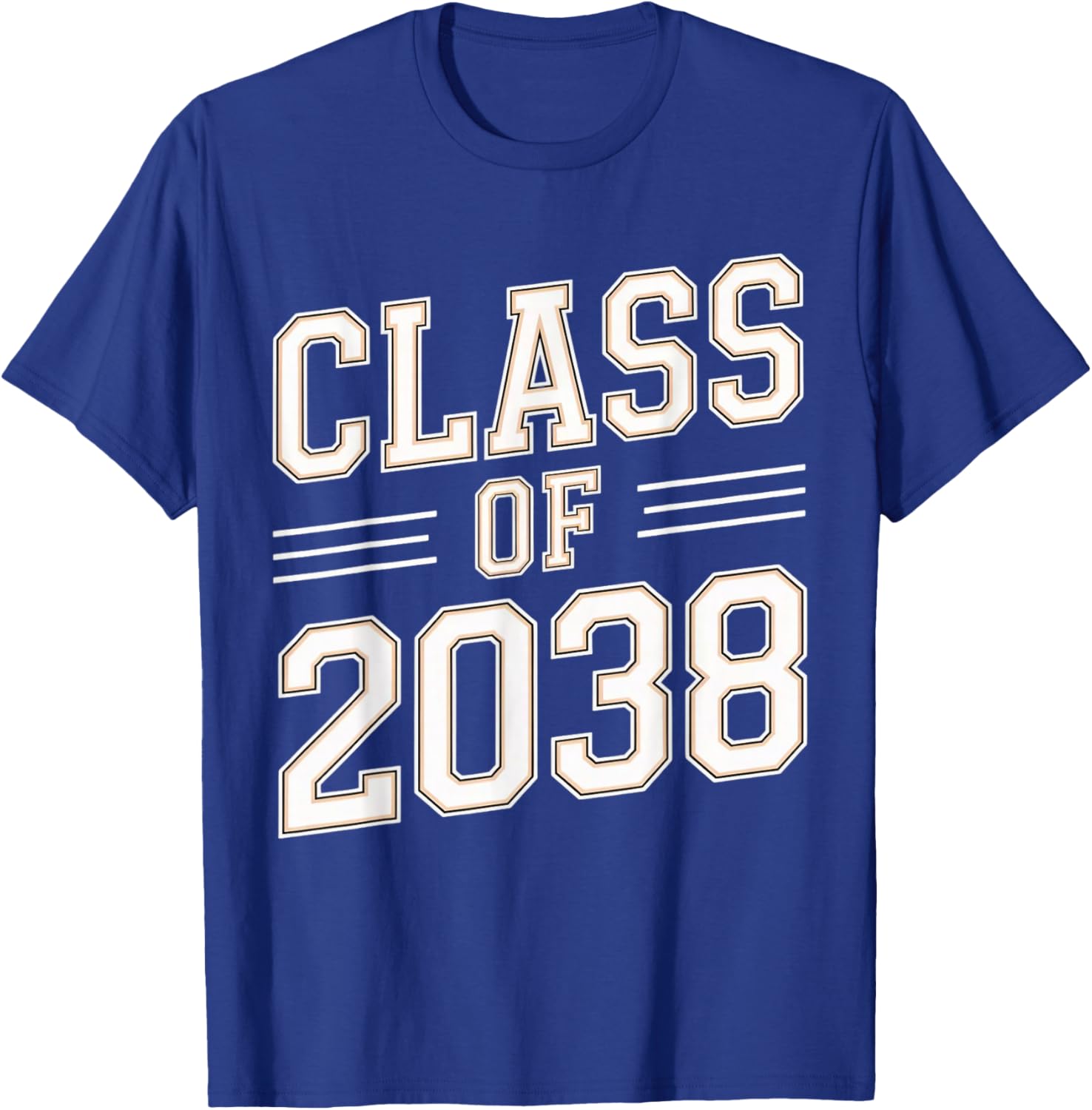Class of 2038 First Day of School Grow with Me Future Senior T-Shirt - T-Shirt | Royal