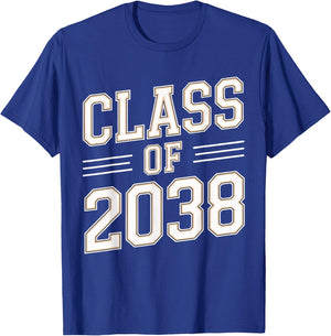 Class of 2038 First Day of School Grow with Me Future Senior T-Shirt - T-Shirt | Royal