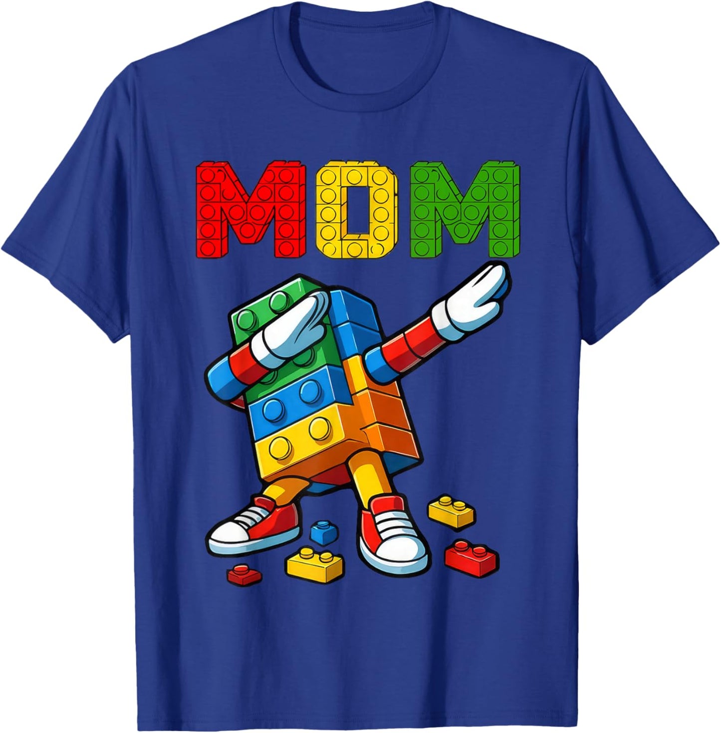 Family Mom Master Builder Building Bricks Blocks Mothers Day T-Shirt - T-Shirt | Royal