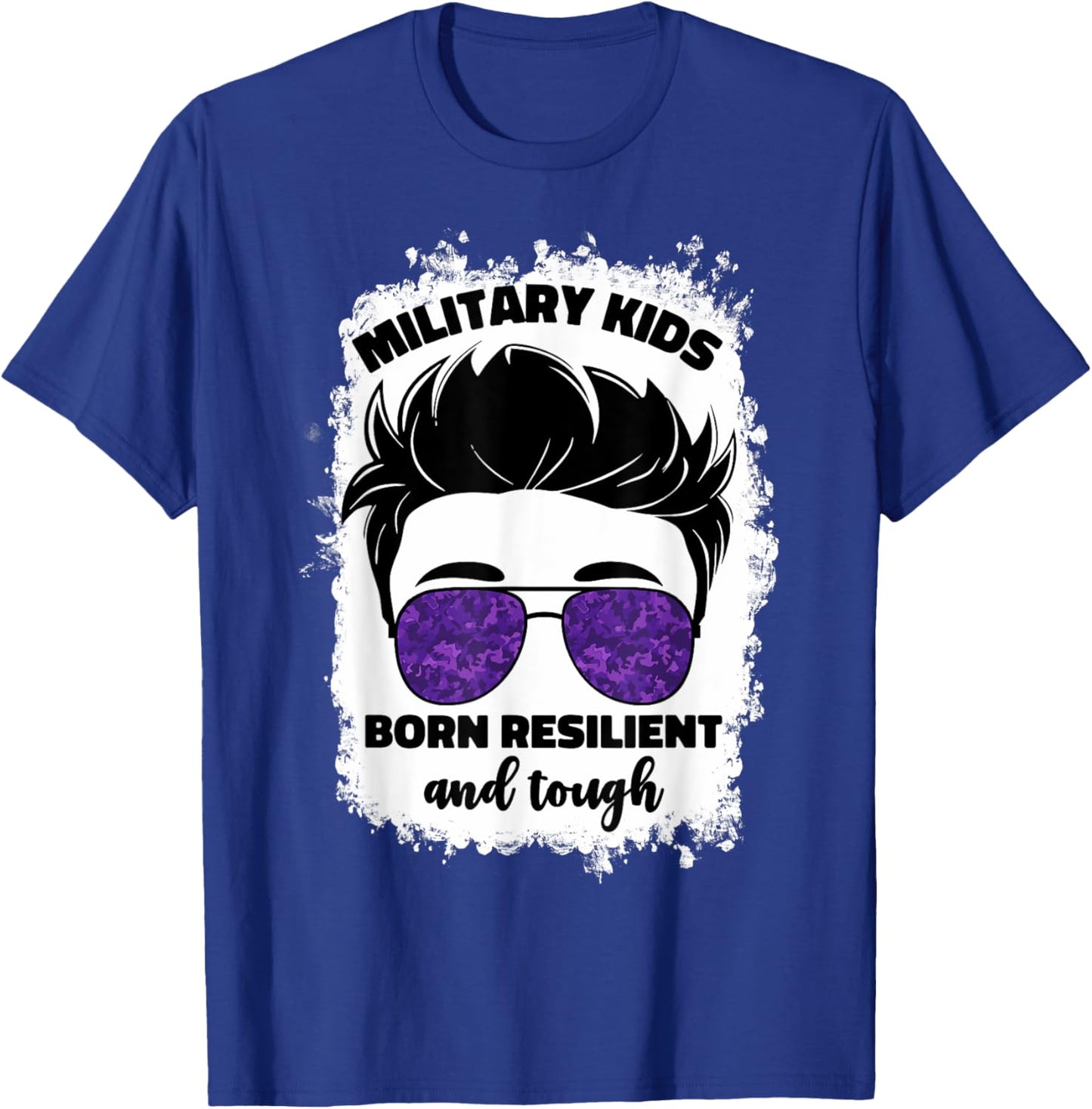 Purple Up For Military Kids Boys Month Of Military Child Boy T-Shirt - T-Shirt | Royal