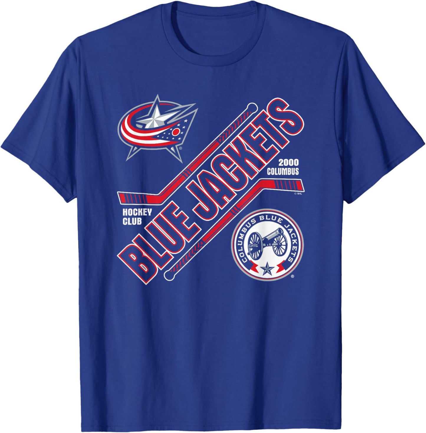 Columbus Blue Jackets Force Navy Officially Licensed T-Shirt - T-Shirt | Royal