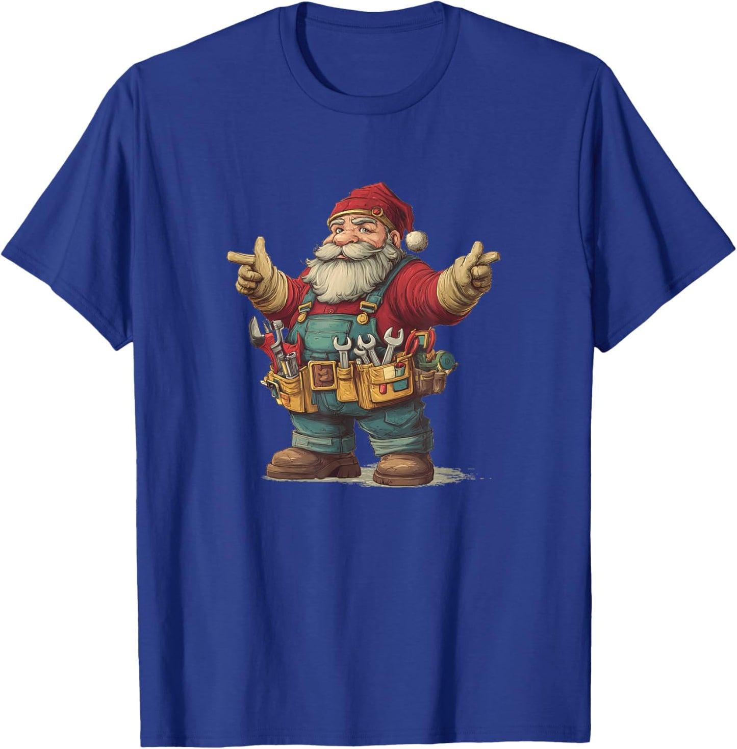 Stunning Handyman Santa for Lovers of Keys and Tools T-Shirt - T-Shirt | Royal