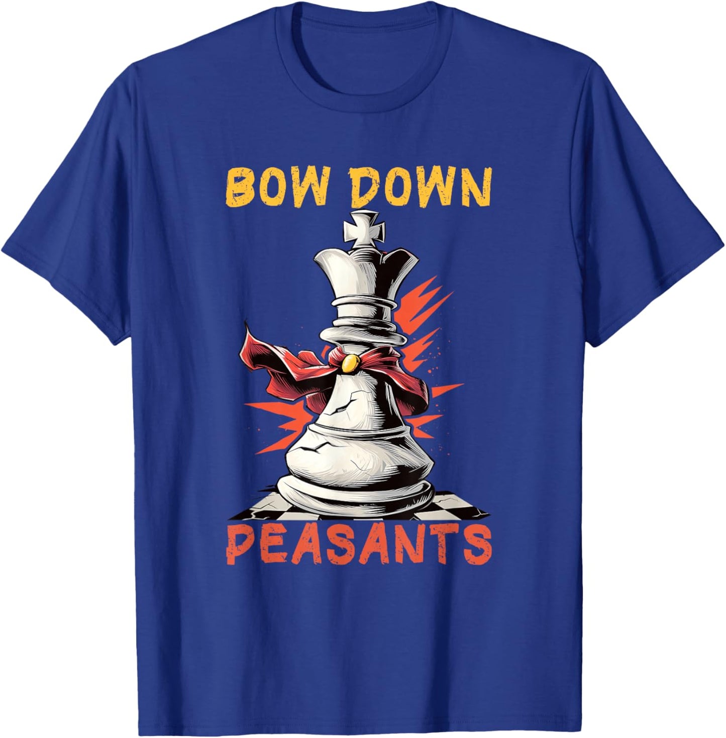 Awesome Cartoon Chess King Costume for Boys and Girls T-Shirt - T-Shirt | Royal