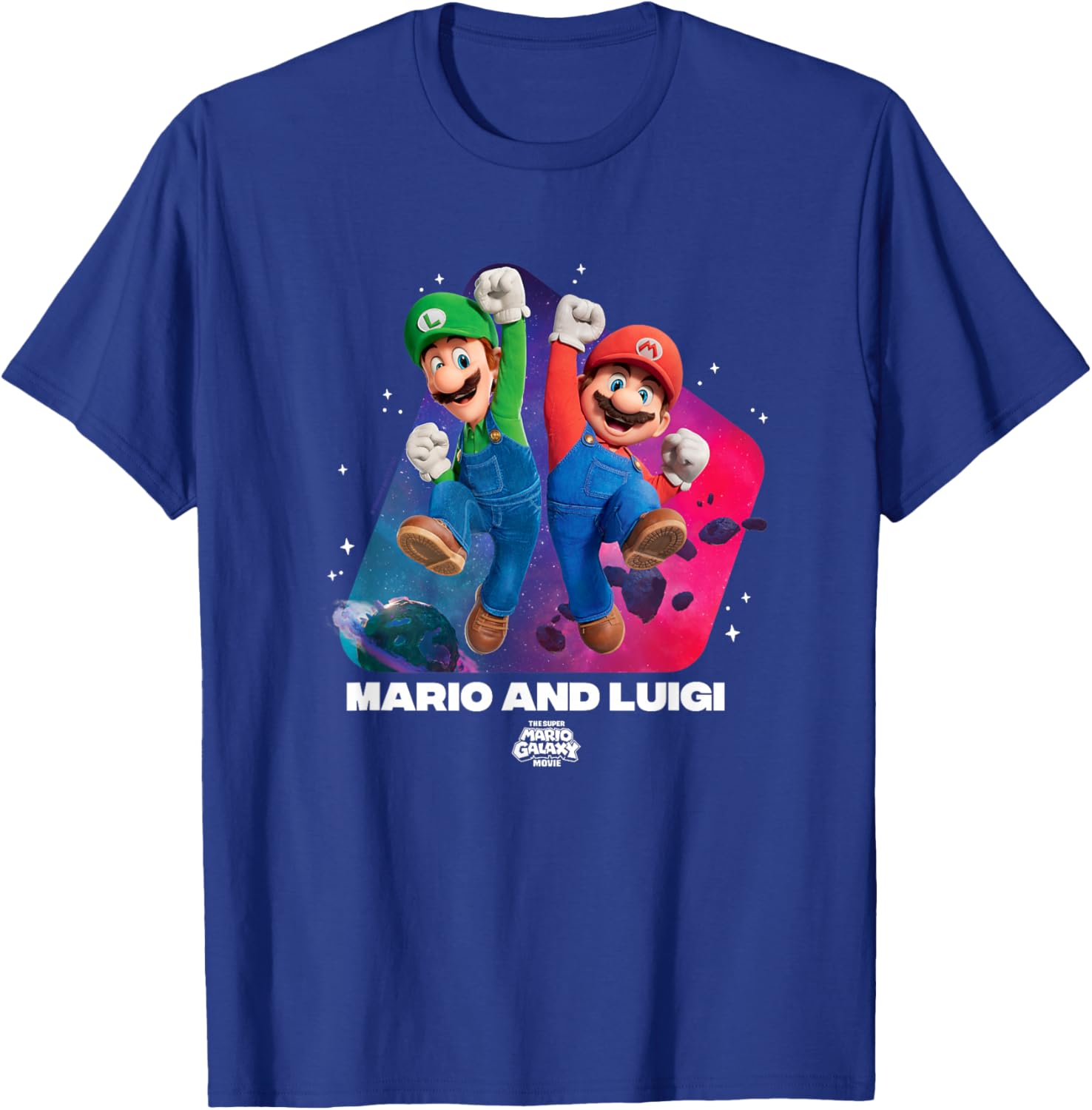 The Super Mario Galaxy Movie Mario & Luigi Jump T-Shirt - T-Shirt | Royal
