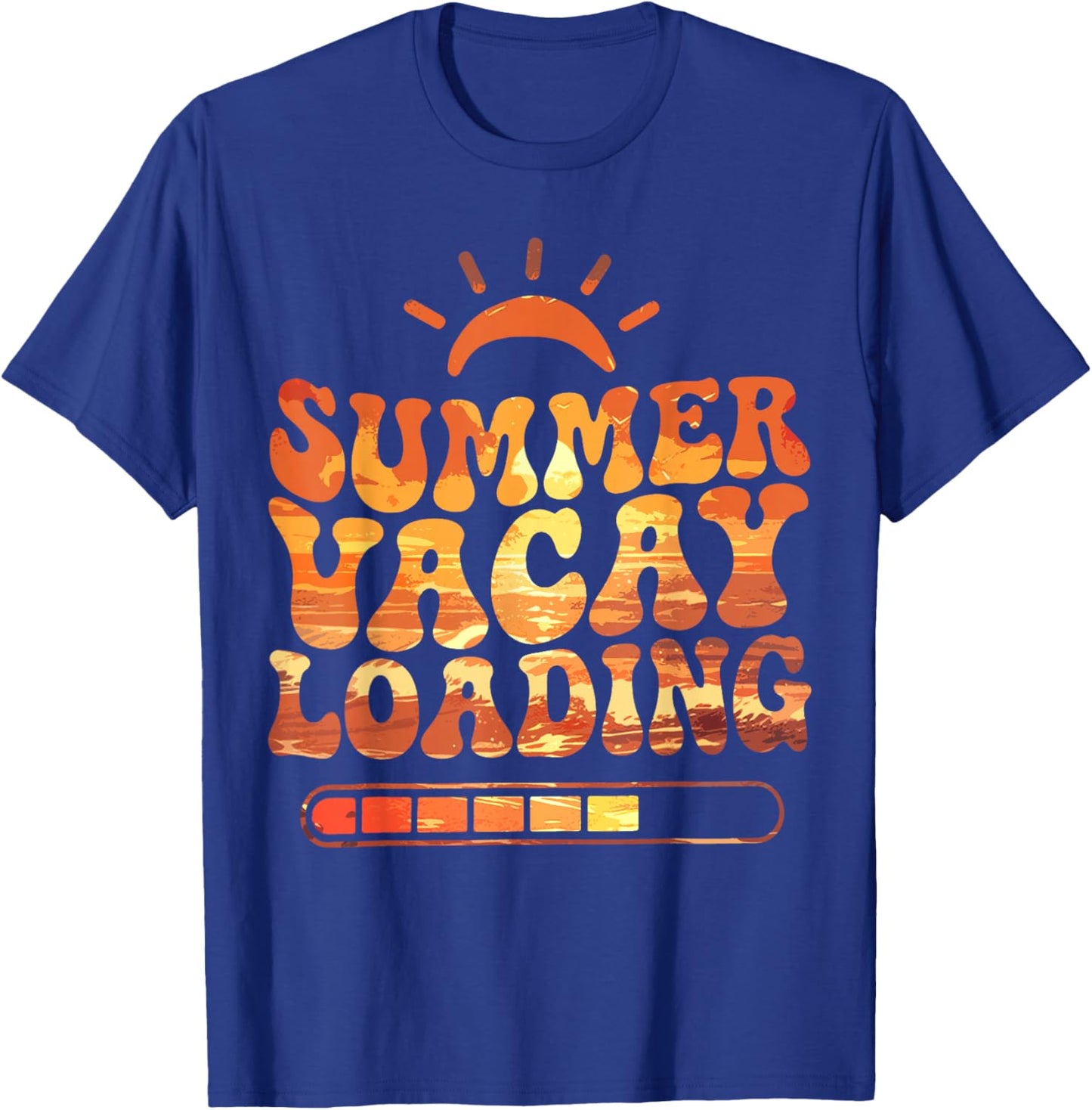 Teacher End of Year Summer Vacay Loading Last Day of School T-Shirt - T-Shirt | Royal