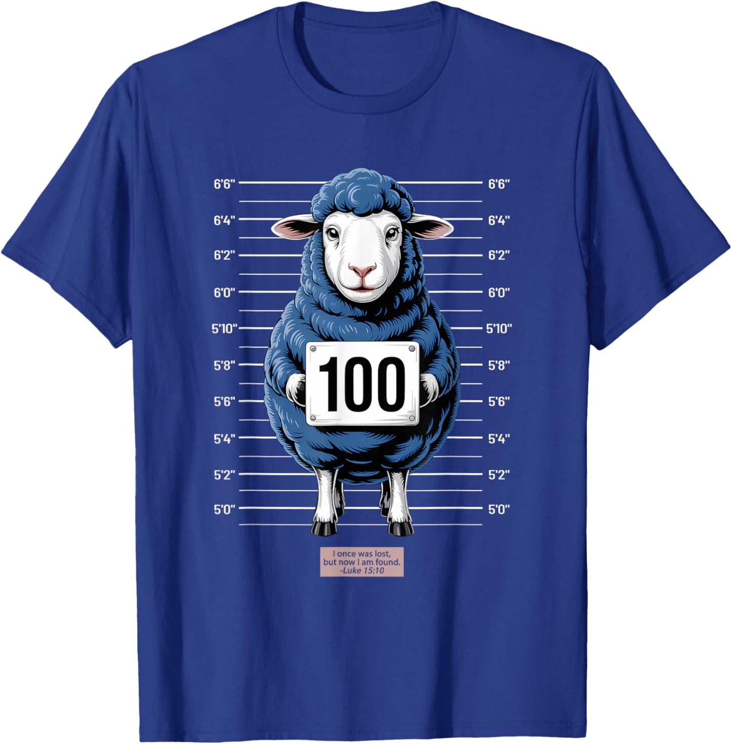 15-10 Sheep Mugshot T-Shirt - T-Shirt | Royal
