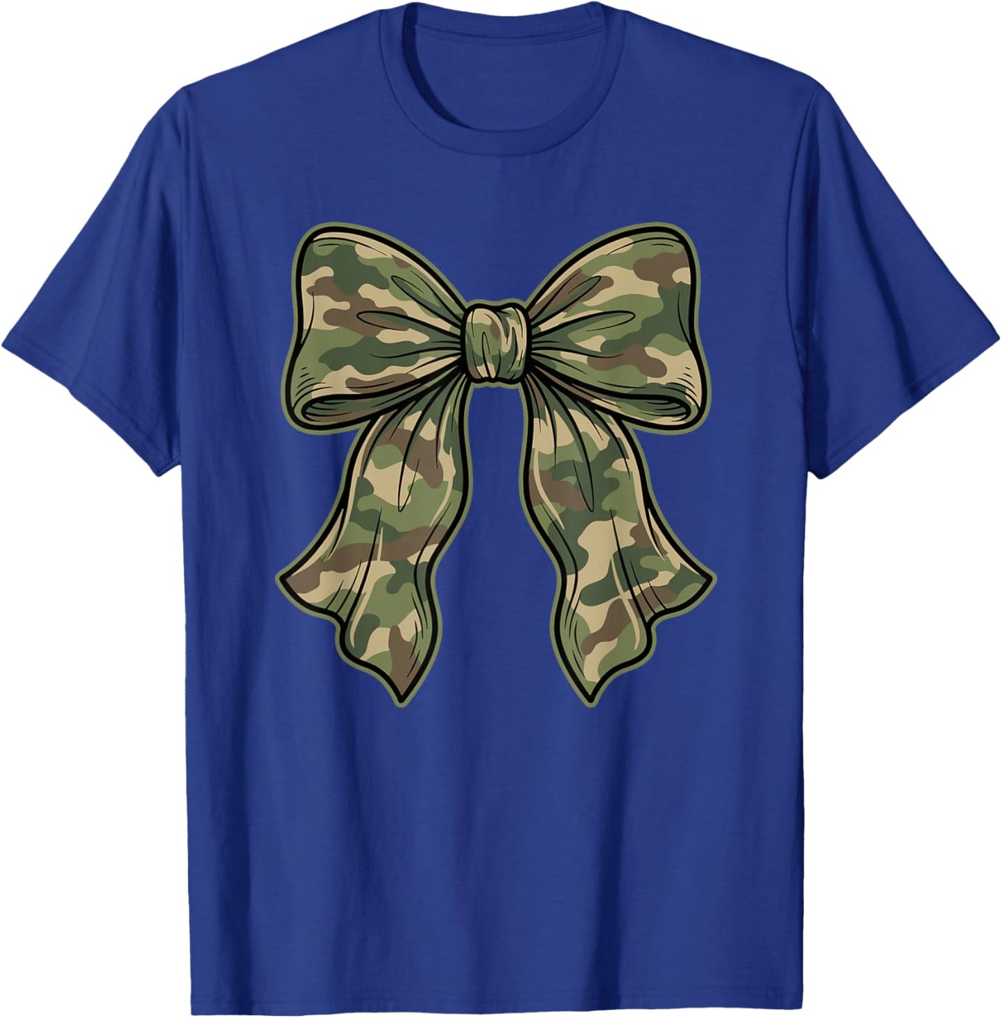Camouflage Old Camo Coquette Bow T-Shirt - T-Shirt | Royal
