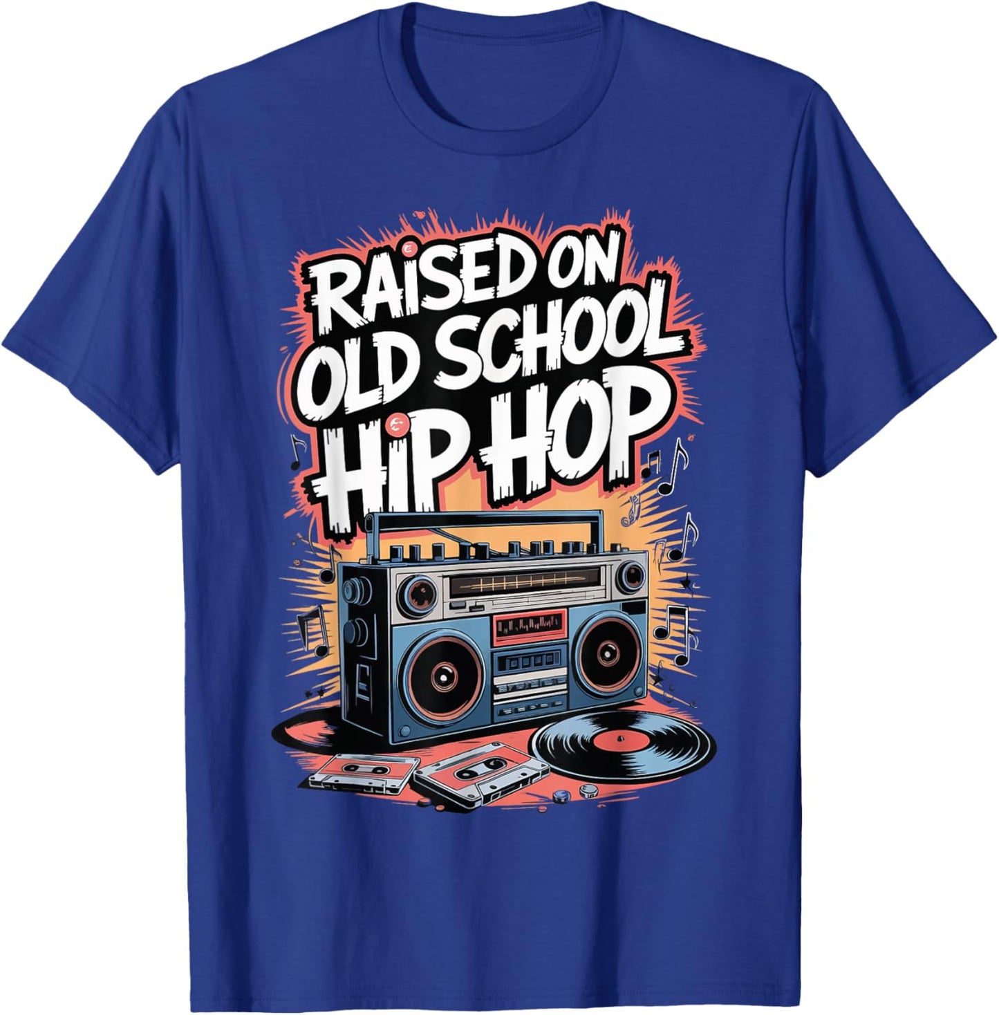 Raised On Old School Hip Hop T-Shirt - T-Shirt | Royal