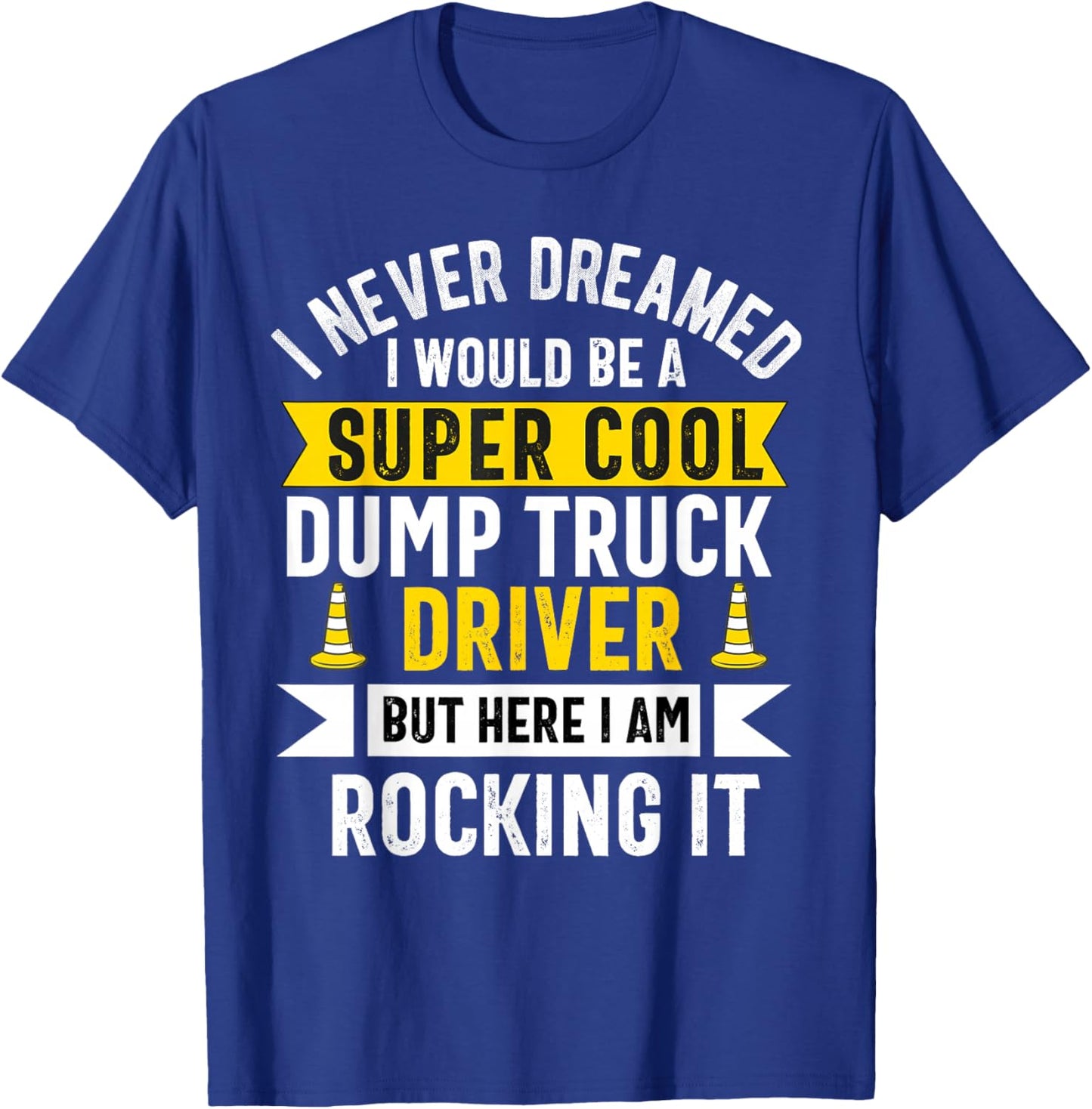Men Adult Dumping truck Trailer T-Shirt - T-Shirt | Royal