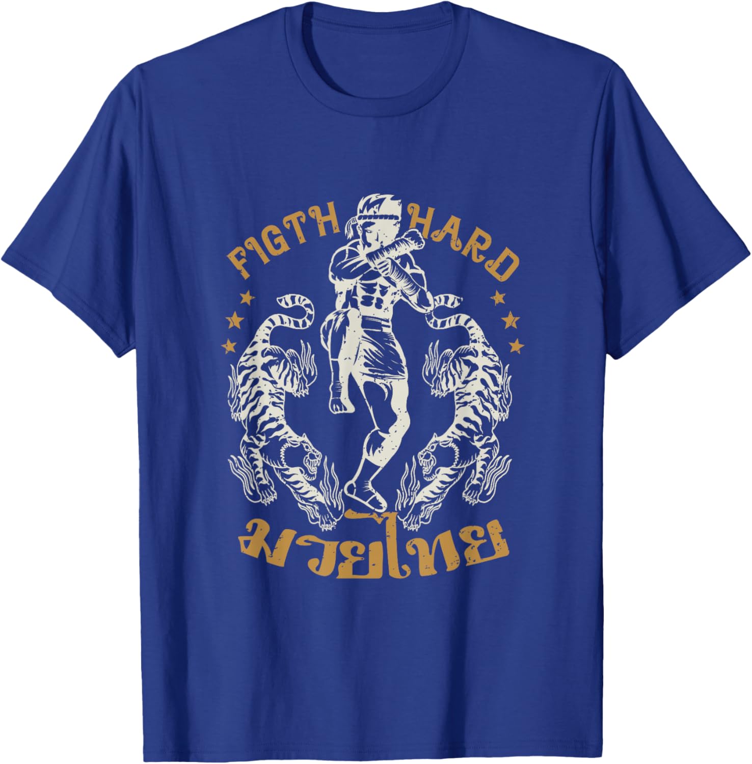 Muay Thai Sport Fight Hard Traditional Fighter Muay Thai T-Shirt - T-Shirt | Royal