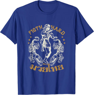 Muay Thai Sport Fight Hard Traditional Fighter Muay Thai T-Shirt - T-Shirt | Royal