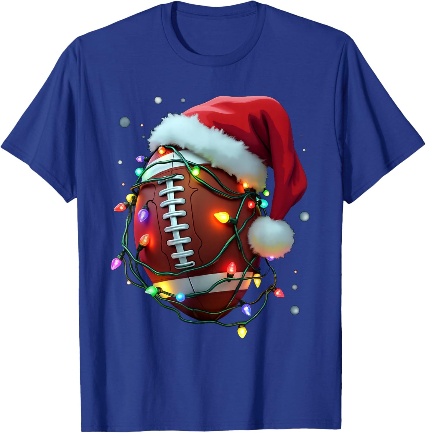 Santa Sports Christmas Football Player Design Boys T-Shirt - T-Shirt | Royal