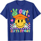 Last Day of School Peace Out 6th Grade Boy Girl Smile Face T-Shirt - T-Shirt | Royal