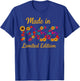 Made in 1966 Limited Edition Blumen Vintage 60 Geburtstag T-Shirt - T-Shirt | Royal