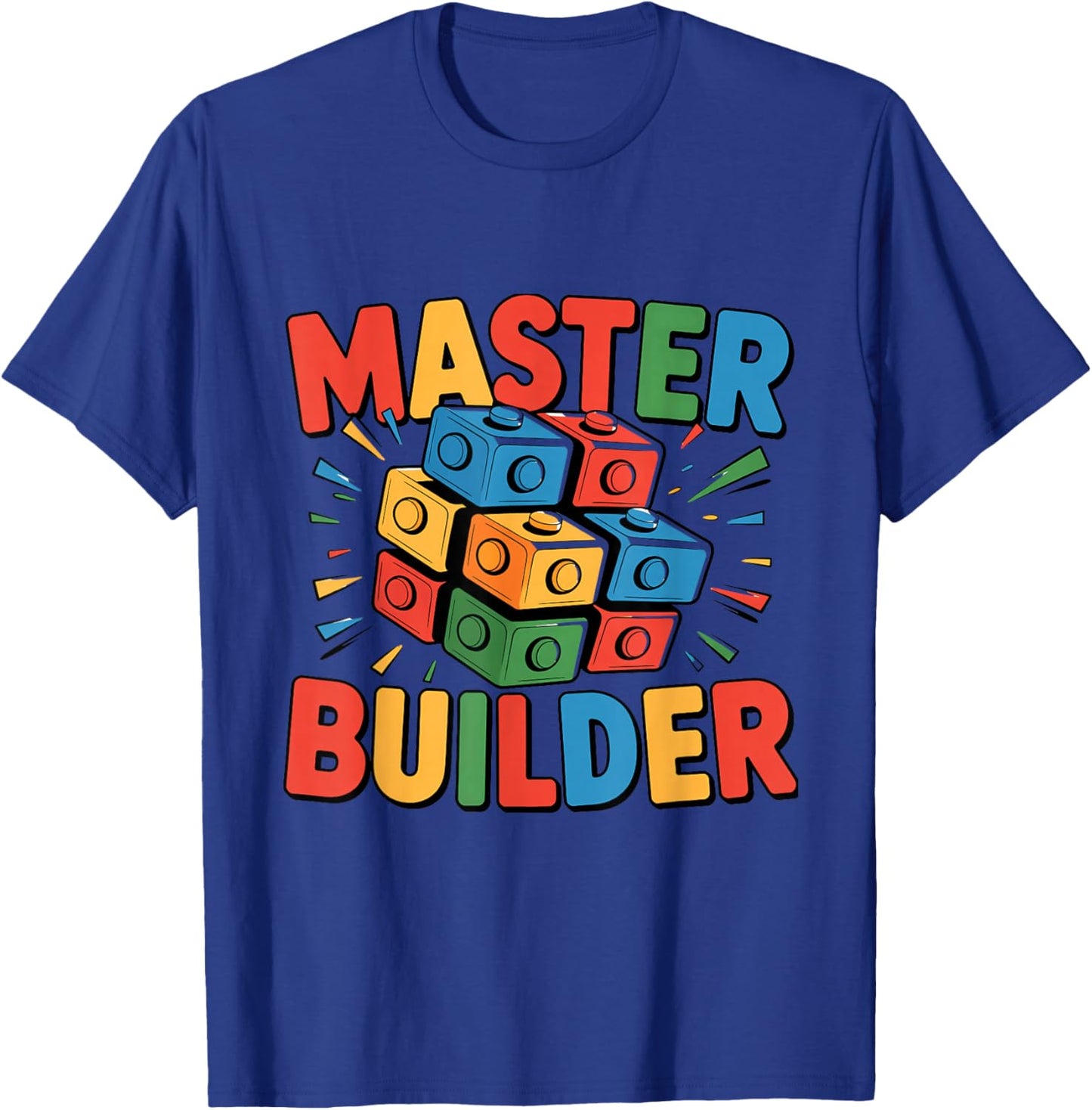 Brick Builder Master Builder Blocks T-Shirt - T-Shirt | Royal