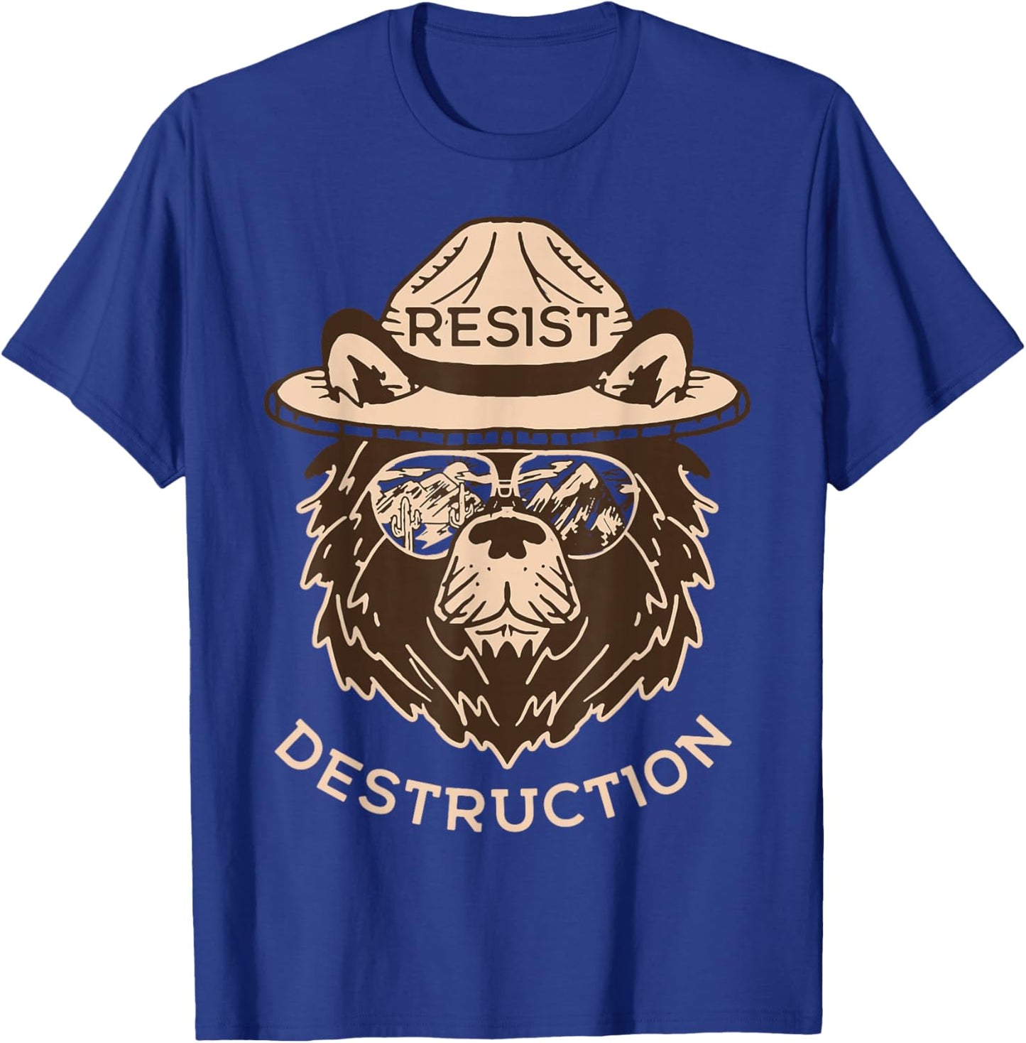 Bear Resist Destruction T-Shirt - T-Shirt | Royal
