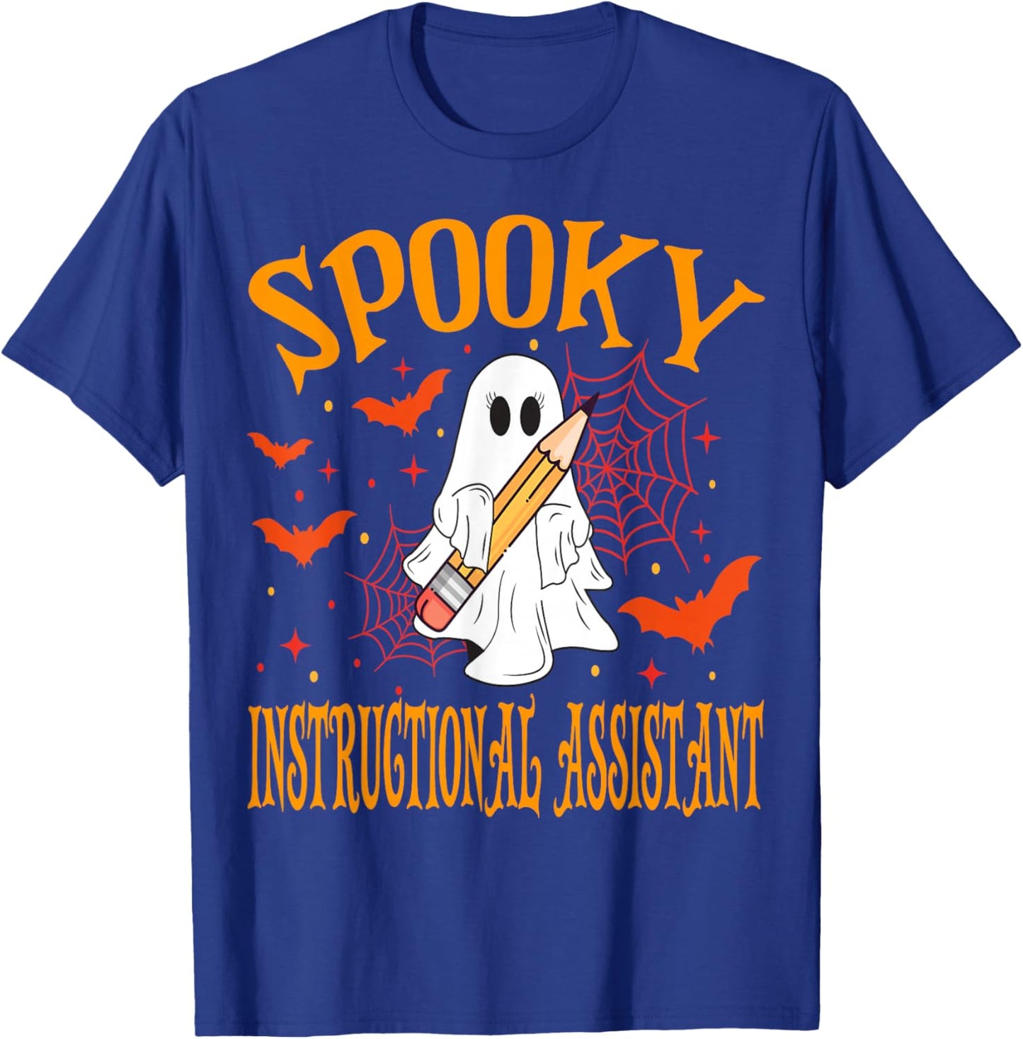 Spooky Instructional Assistant Halloween School T-Shirt - T-Shirt | Royal