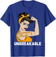 Leukemia Warrior Women Mom Daughter Unbreakable Awareness T-Shirt - T-Shirt | Royal