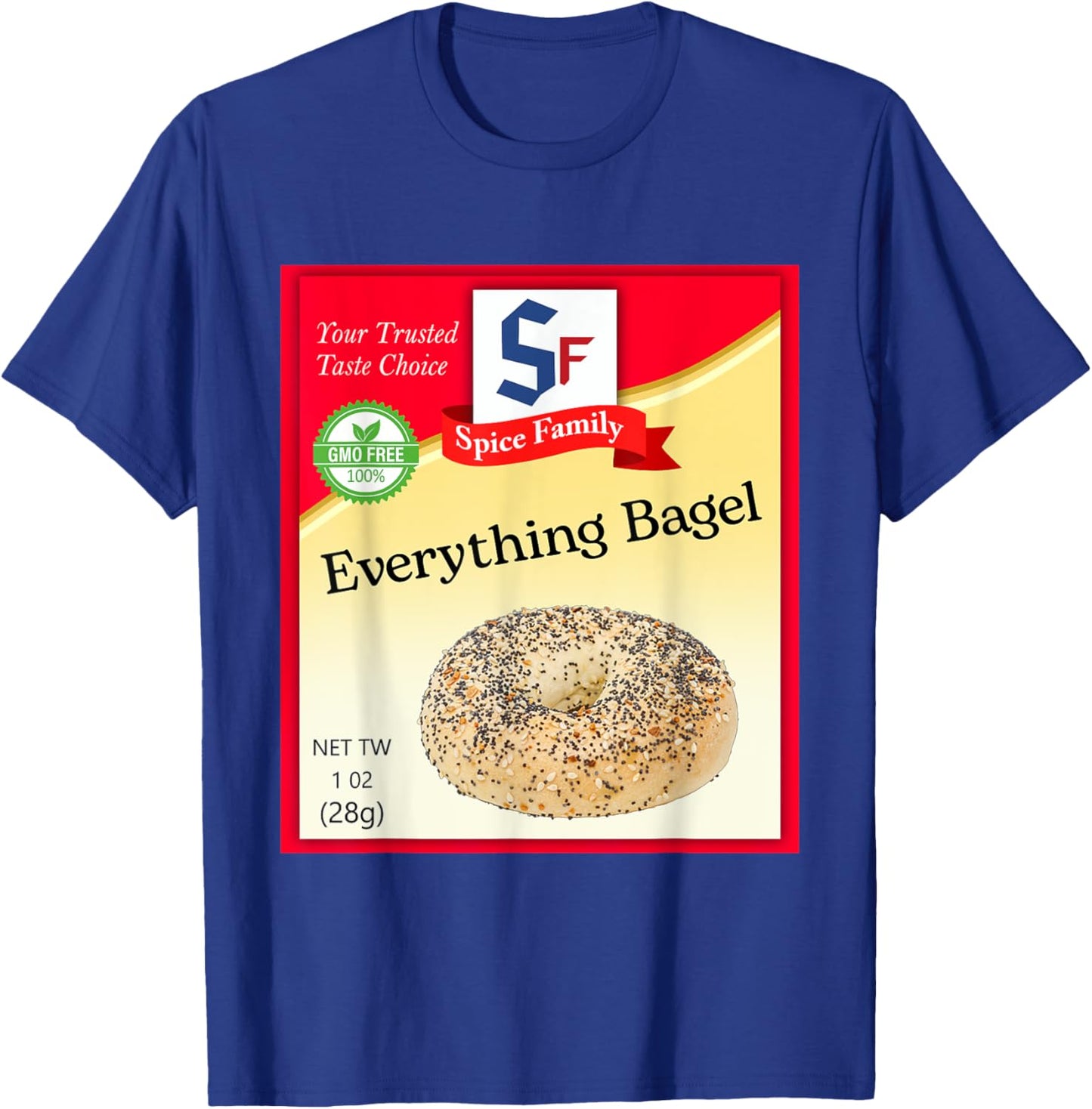 Everything Bagel Condiment Costume Holiday Spice Costumes T-Shirt - T-Shirt | Royal