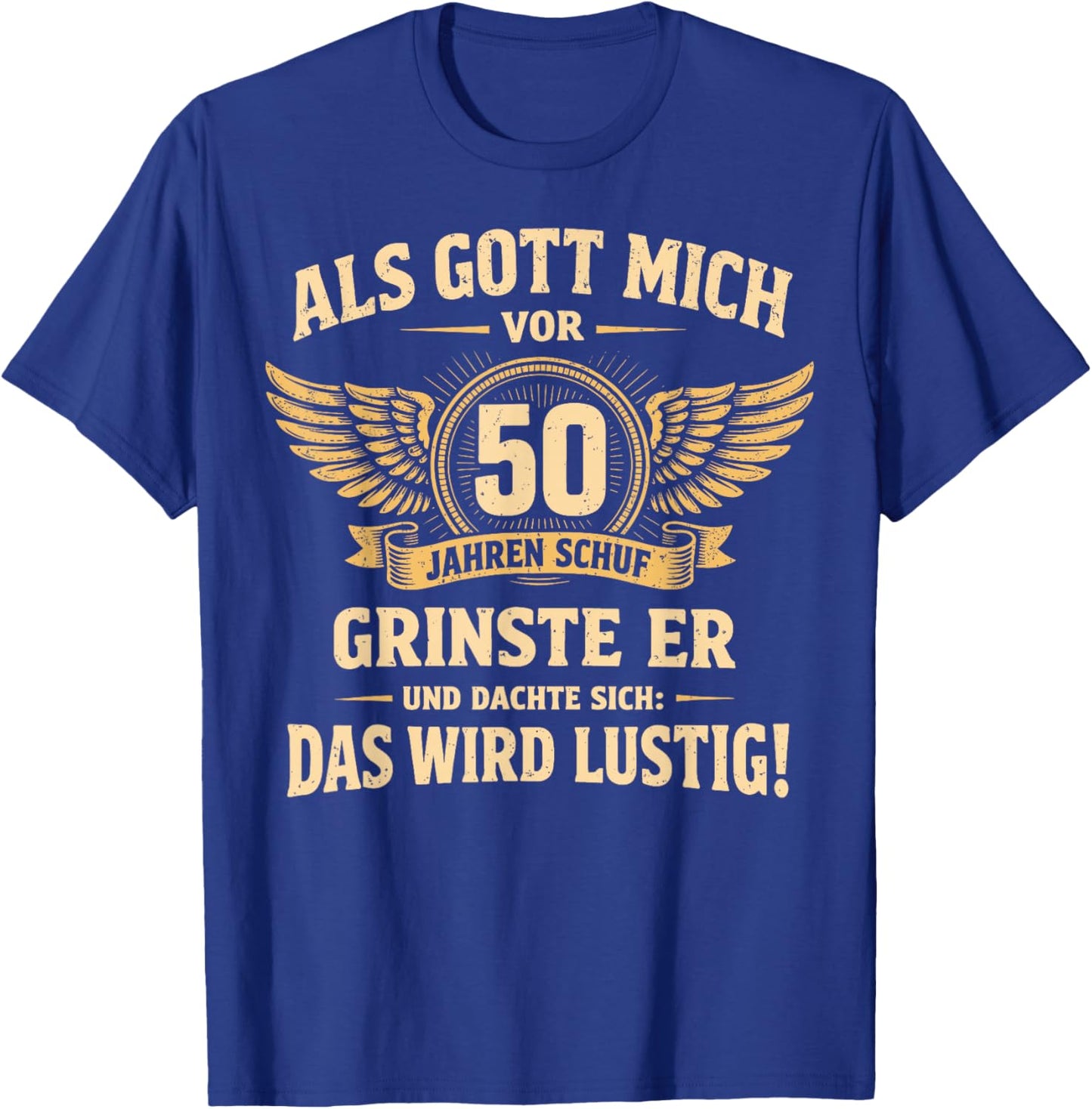 50th Birthday Man Woman 50 Years 1976 Decorative Funny Gift T-Shirt - T-Shirt | Royal