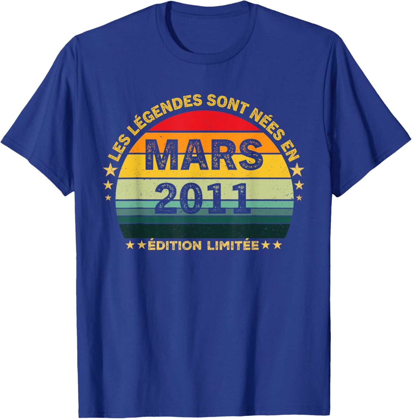 Les Legéndes sont Neés Mars 2011 15e Anniversaire Décoration T-Shirt - T-Shirt | Royal