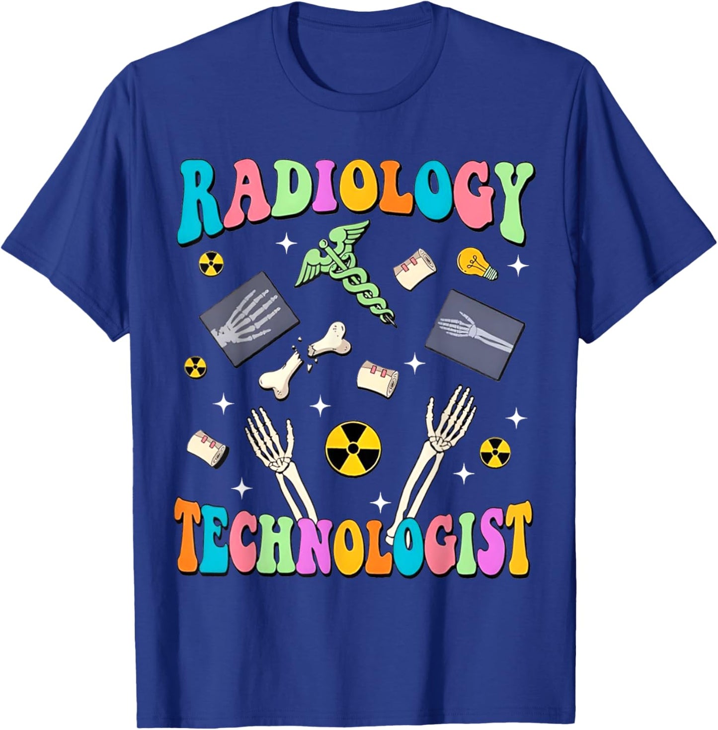 Retro Groovy Radiology Technologist X-Ray Tech Radiologic T-Shirt - T-Shirt | Royal