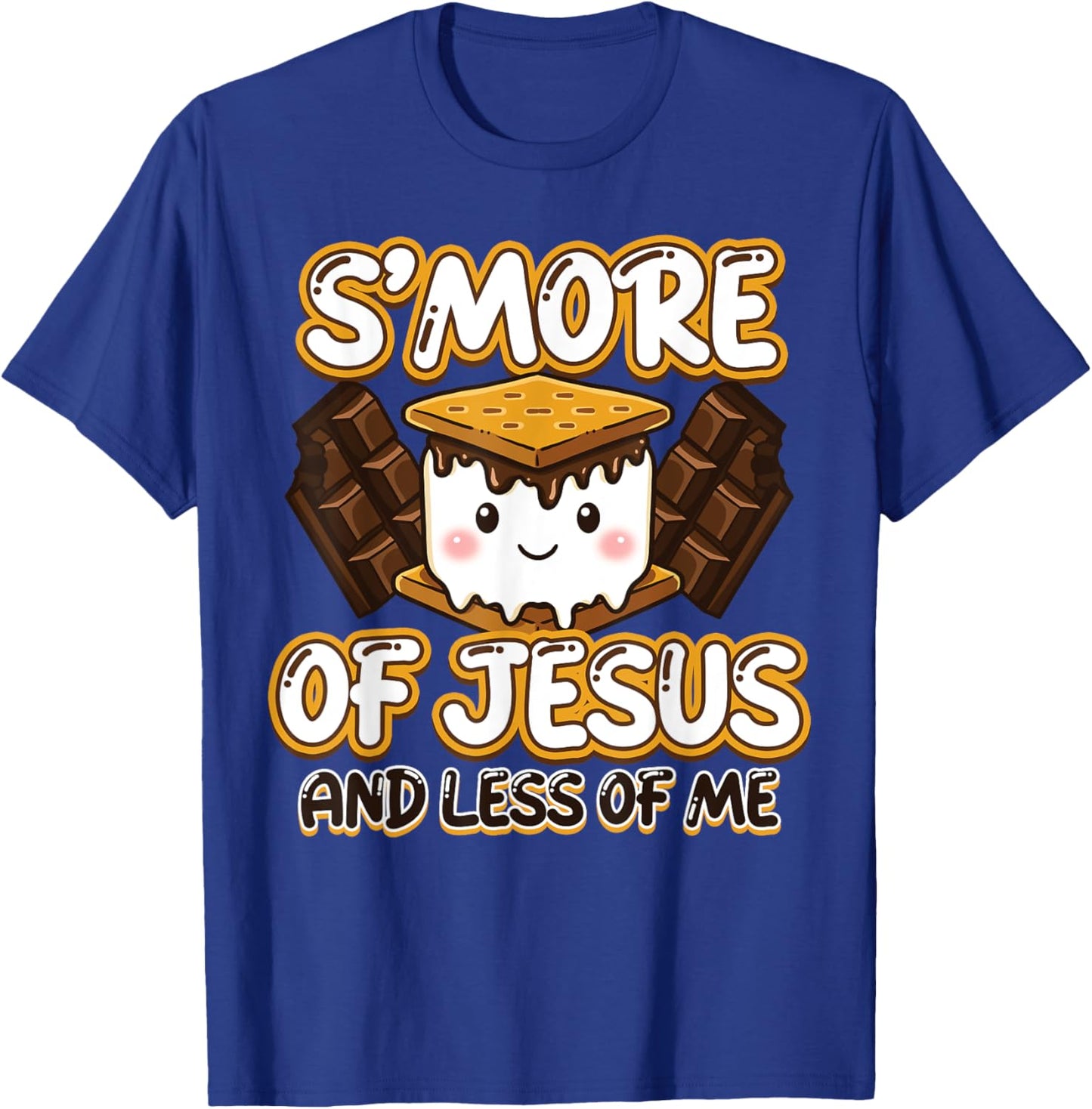 Christian Camping Smore Jesus Less Me Funny Religious Camper T-Shirt - T-Shirt | Royal