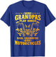 Cool Grandpa Motorcycle Design Biker Motorbike Lover T-Shirt - T-Shirt | Royal