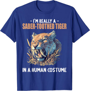 Saber-Toothed Tigers Saber-Toothed Tiger T-Shirt - T-Shirt | Royal