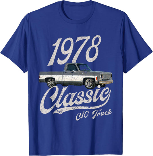 1978 78 C10 Truck T-Shirt - T-Shirt | Royal