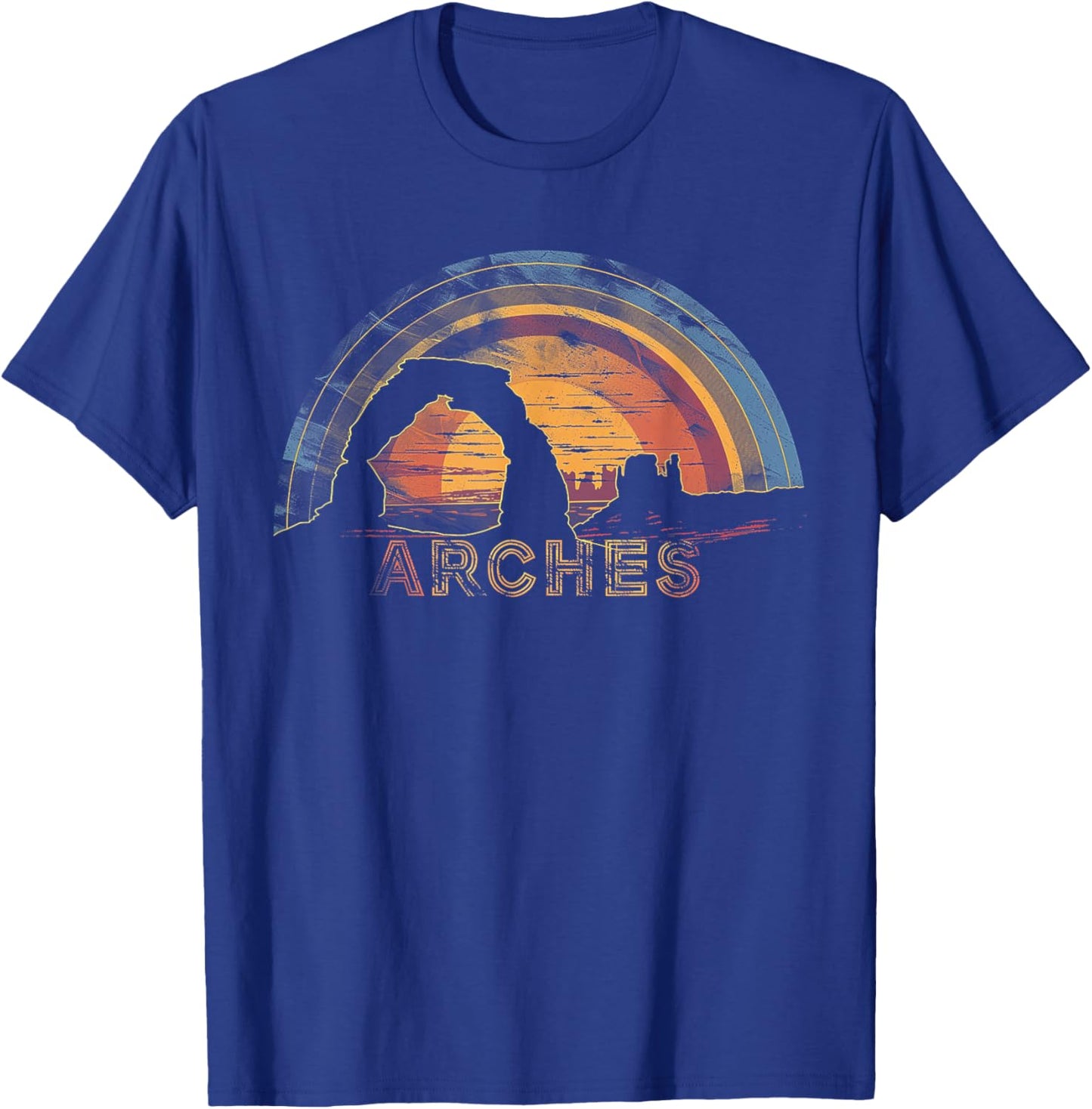 Arches - US National Park Vintage Men Women Kids Retro T-Shirt - T-Shirt | Royal