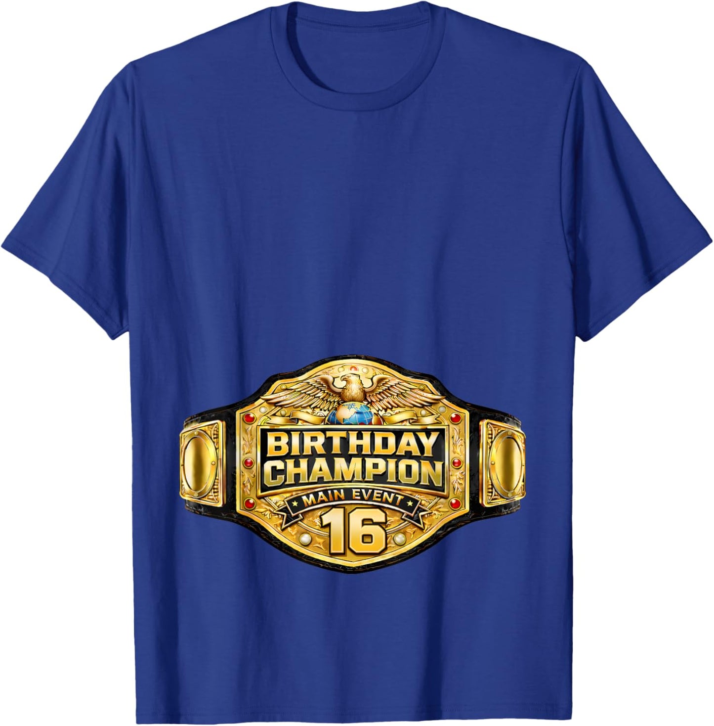 16th Wrestler Birthday Wrestling Champion Party Kids Boys T-Shirt - T-Shirt | Royal