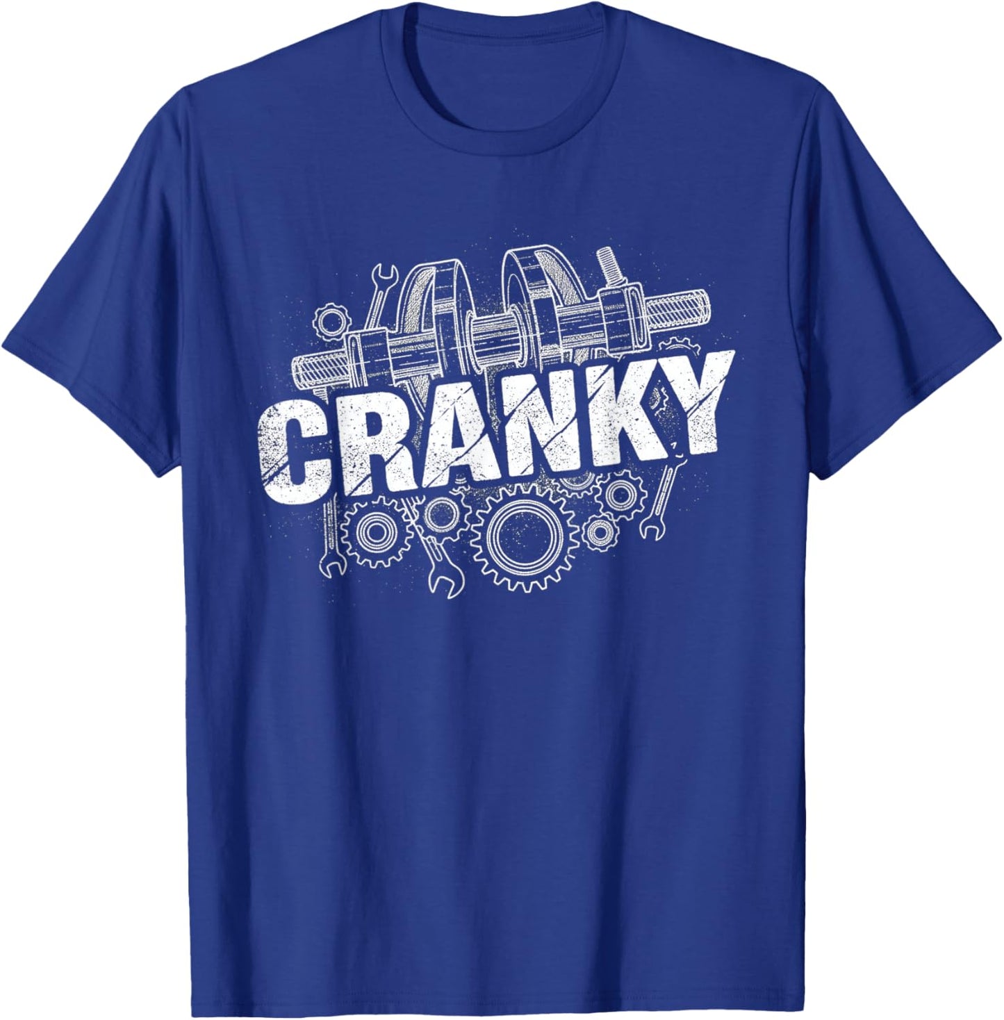 Cranky Car Engine Crankshaft Cars Lover Mechanics T-Shirt - T-Shirt | Royal