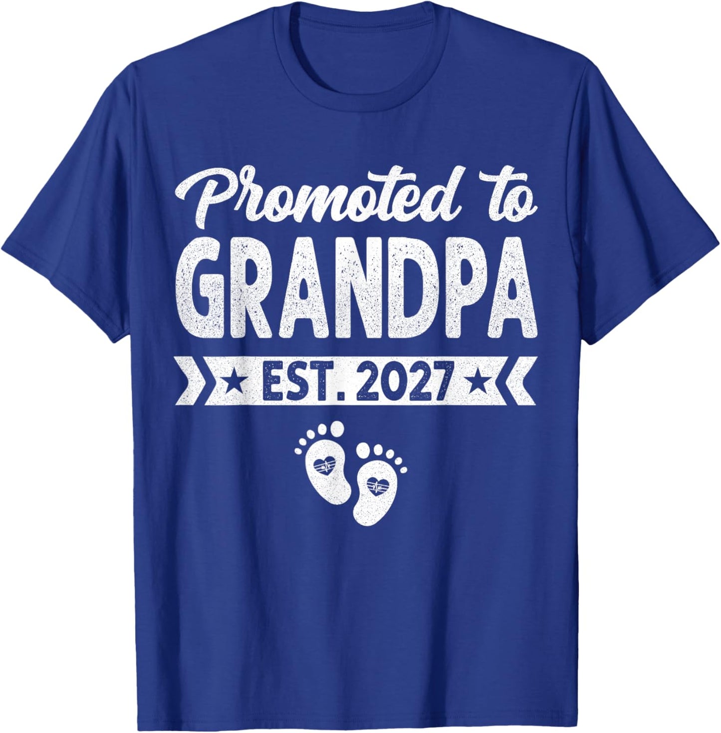 Promoted to Grandpa Est 2027 Grandpa New Grandpa 2027 T-Shirt - T-Shirt | Royal