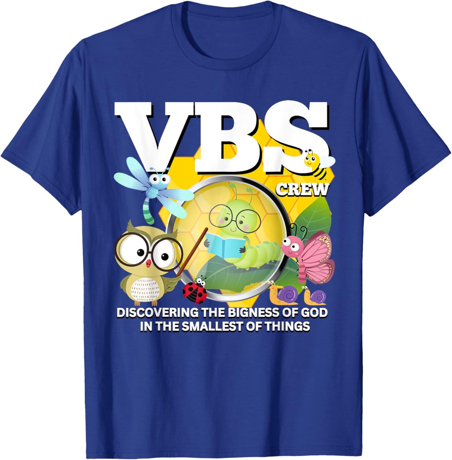 VBS Crew Magnified Nature Bible School Christian Staff Team T-Shirt - T-Shirt | Royal