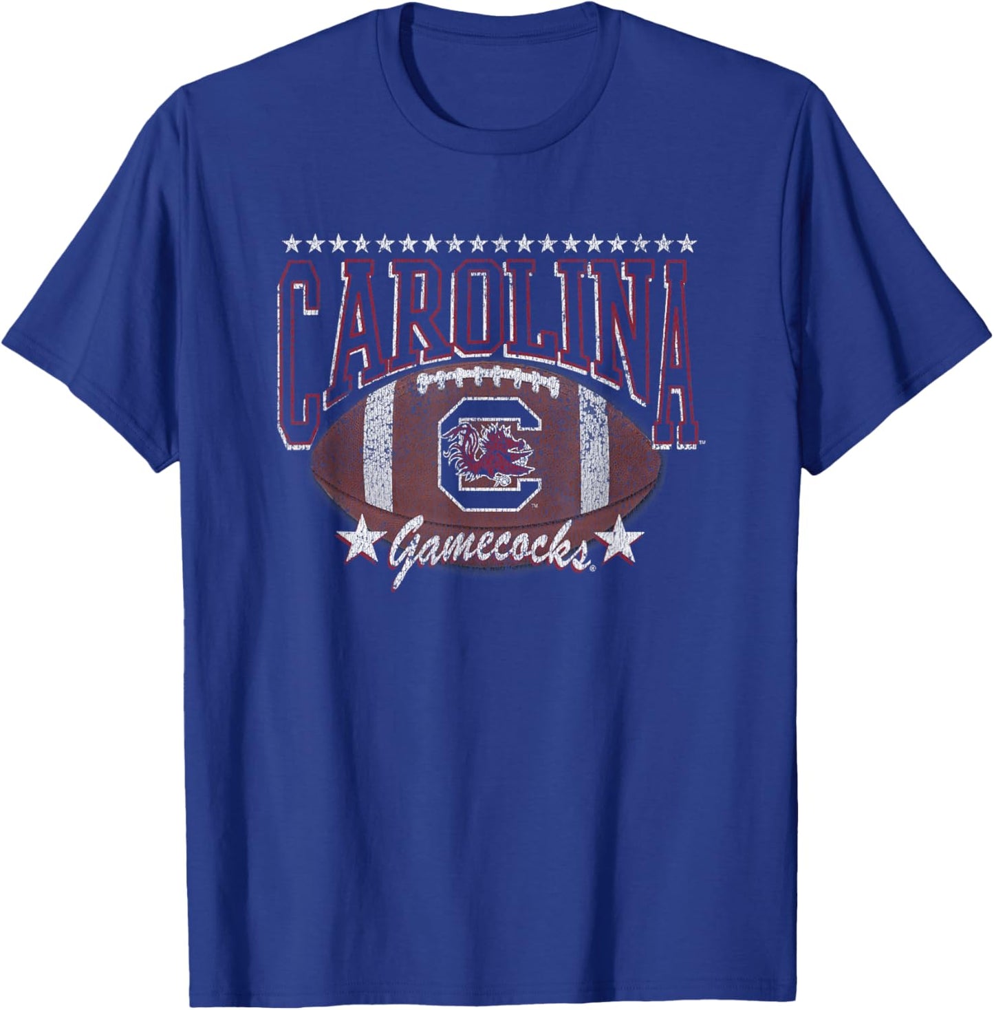 South Carolina Gamecocks Football Vintage Stars Black T-Shirt - T-Shirt | Royal