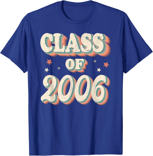Vintage Class Of 2006 06 High School Graduation T-Shirt - T-Shirt | Royal