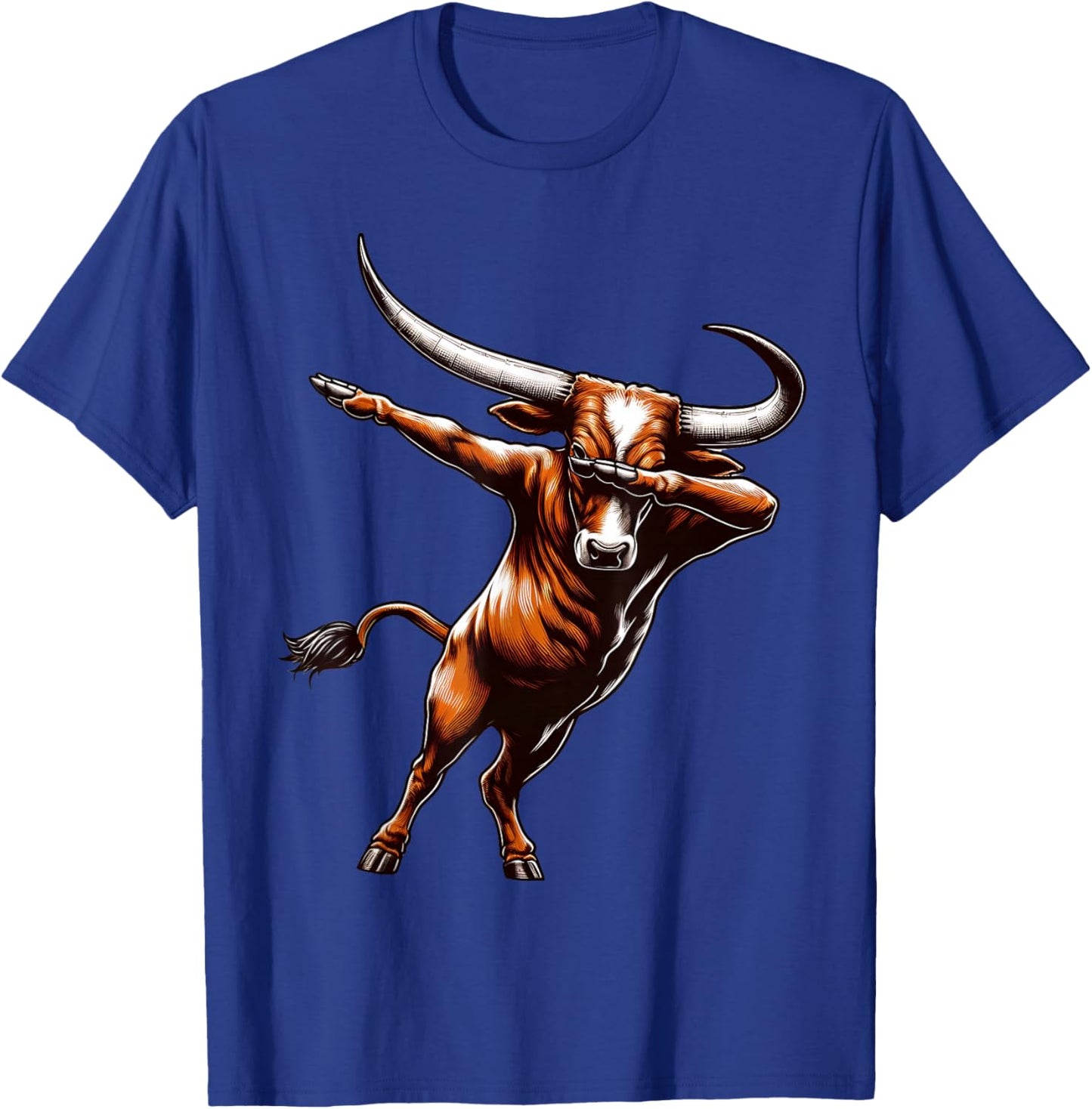 Dabbing Longhorn Cow Bull Lovers for Youth Toddler Kids Boys T-Shirt - T-Shirt | Royal