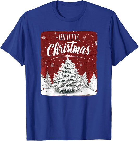 White Christmas with pretty nice Xmas Tree Outfit T-Shirt - T-Shirt | Royal