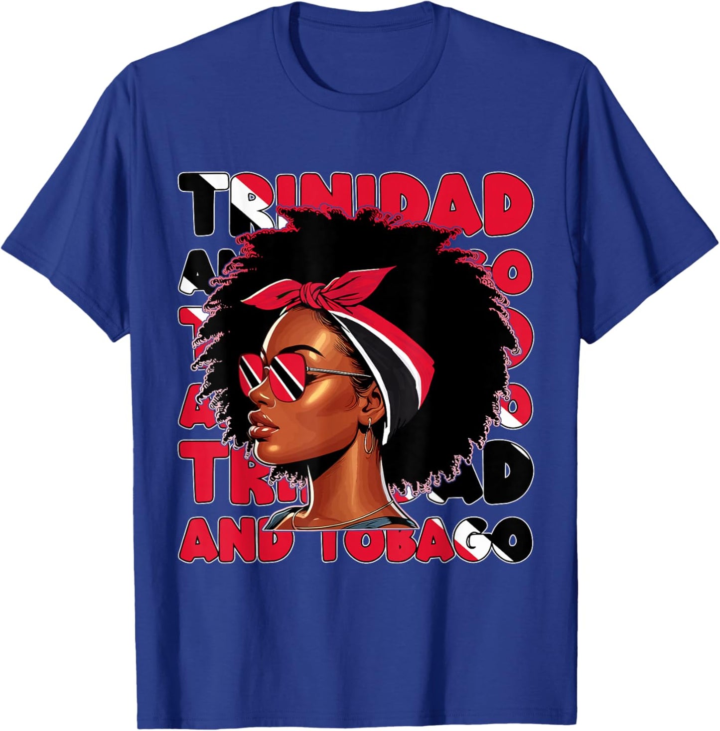 Tobagonian Girl Trinidad Flag Proud Trini Women T-Shirt - T-Shirt | Royal