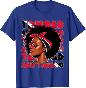 Tobagonian Girl Trinidad Flag Proud Trini Women T-Shirt - T-Shirt | Royal