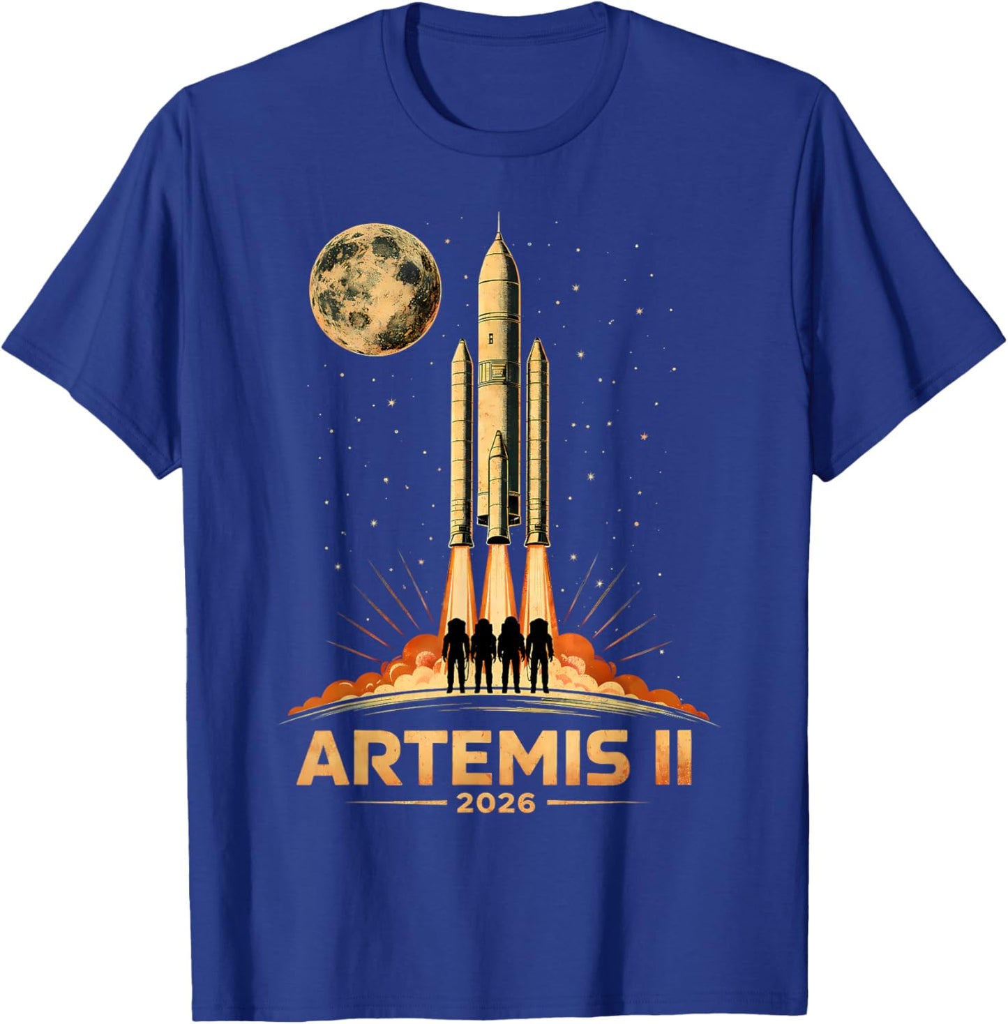 Artemis II Launch to The Moon Space Mission 2026 T-Shirt - T-Shirt | Royal